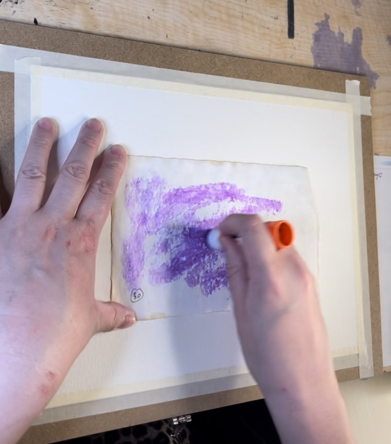 Gluing Systems Onto Watercolor Paper 