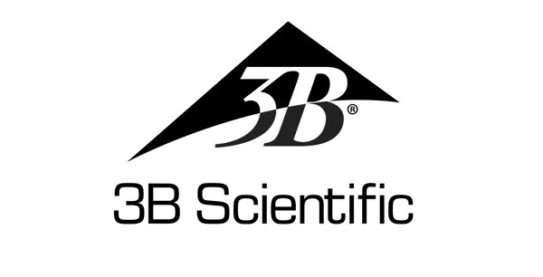 3B Scientific logo featuring stylized lettering inside a black triangular design