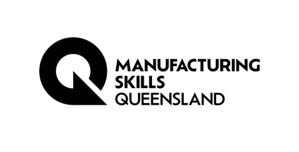 Manufacturing Skills Queensland logo with a black circular Q symbol and bold text