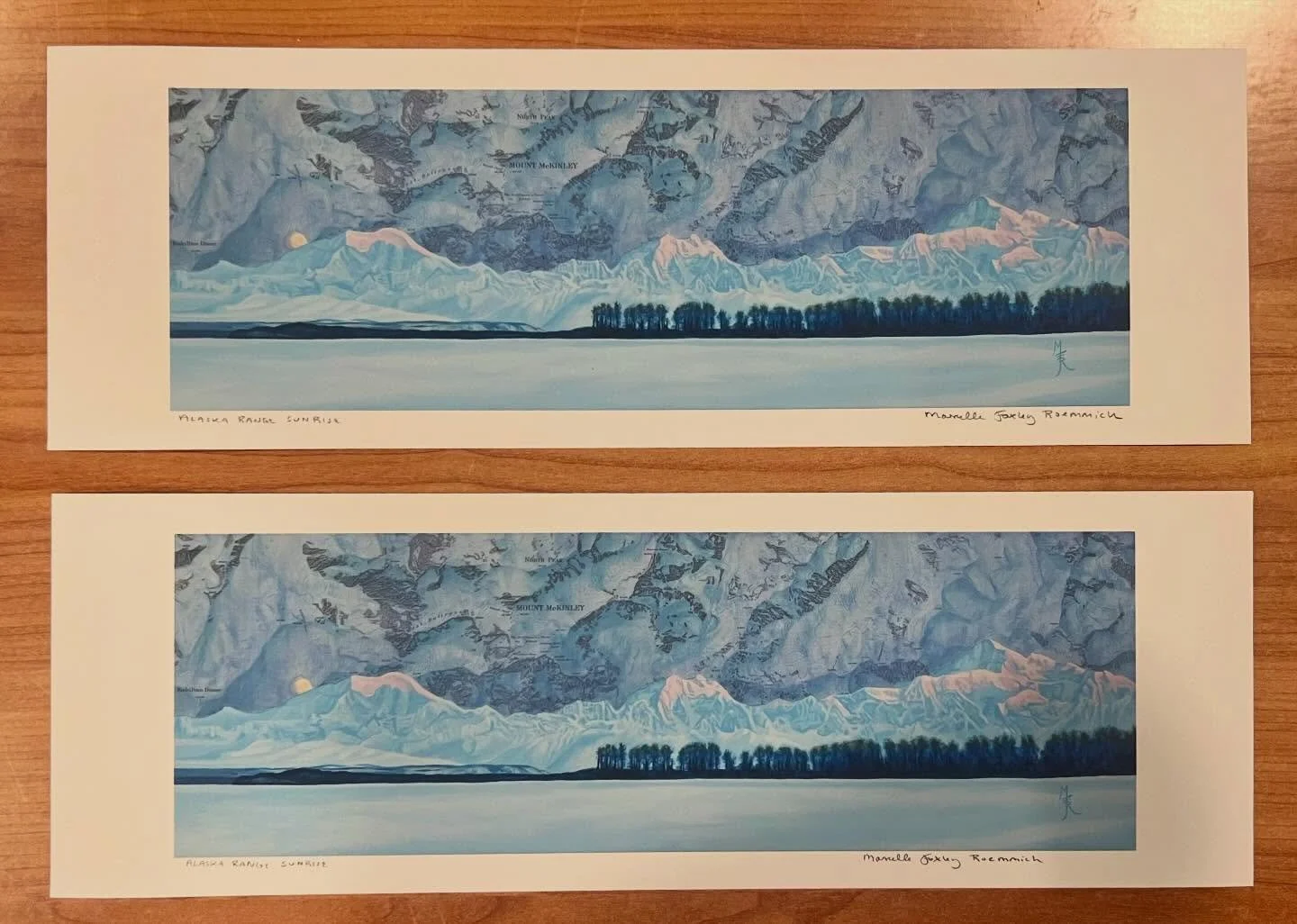 &ldquo;Alaska Range Sunrise&rdquo;

Prints now available on my website. Link in my bio.
Painted from photo reference provided by Denali climbing ranger Chrissie Oken.