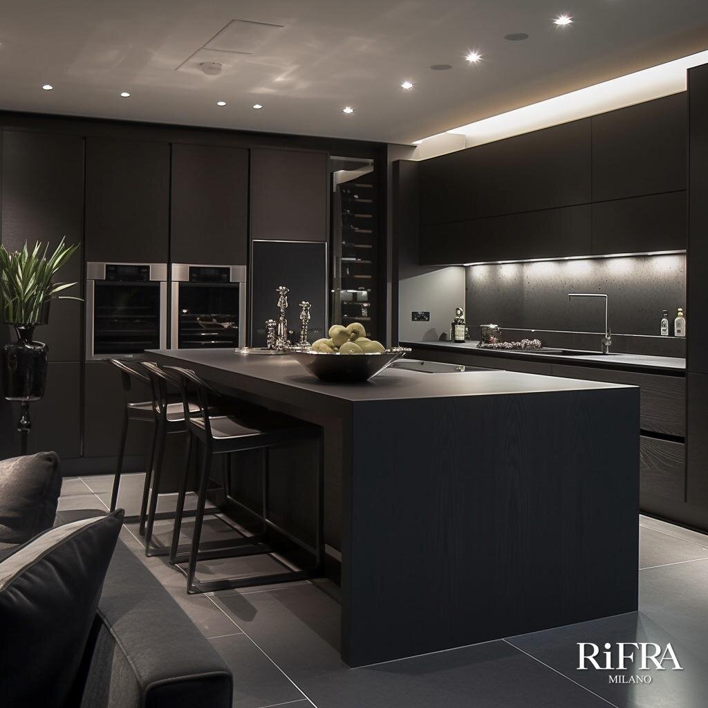 A stunning RiFRA kitchen designed exclusively for our discerning Parisian client! 🇫🇷 This bespoke masterpiece features black-stained oak wood, expertly crafted to create an atmosphere of luxury and sophistication in the heart of Paris. 🖤 The exqui