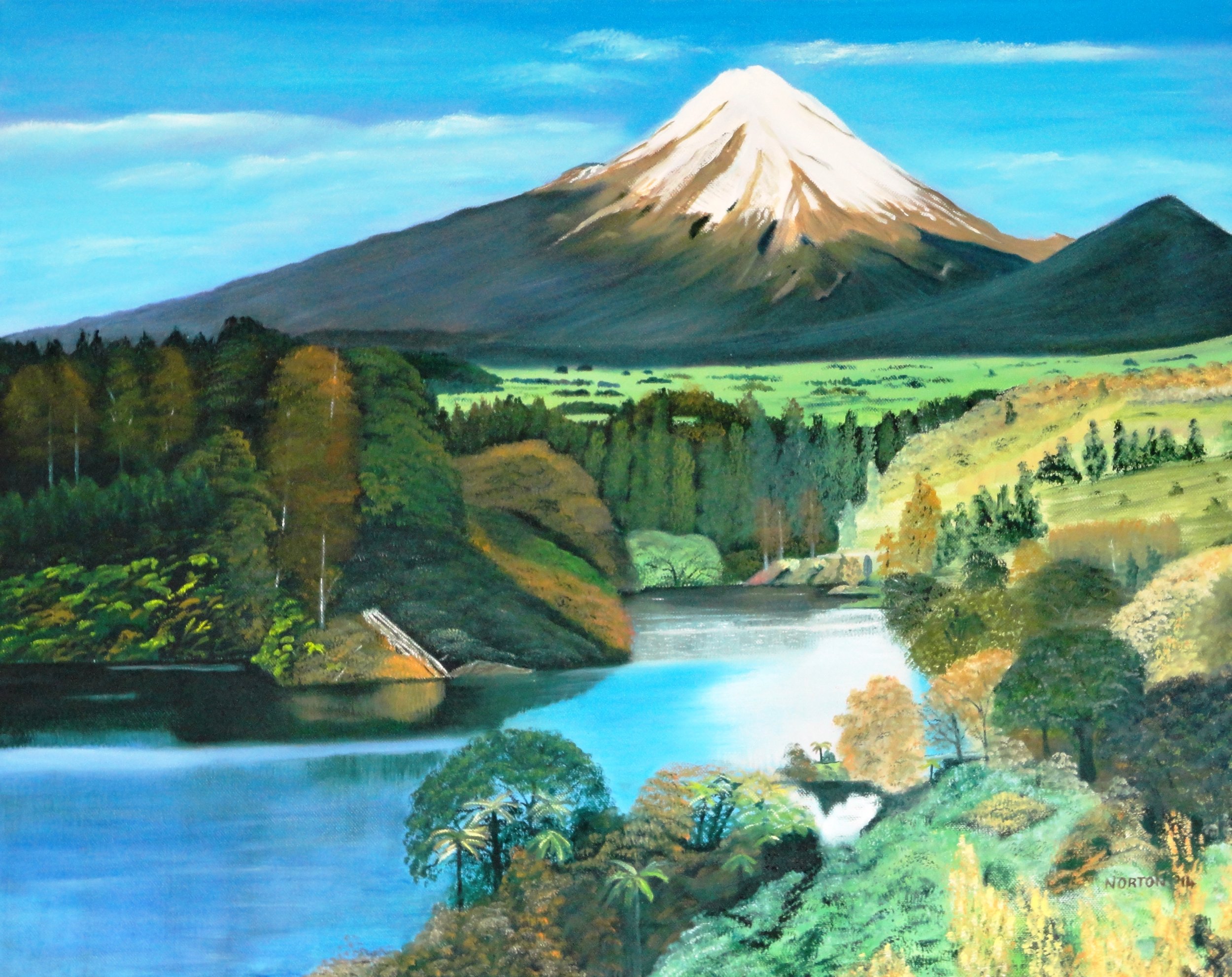 Mount Taranaki in Autumn