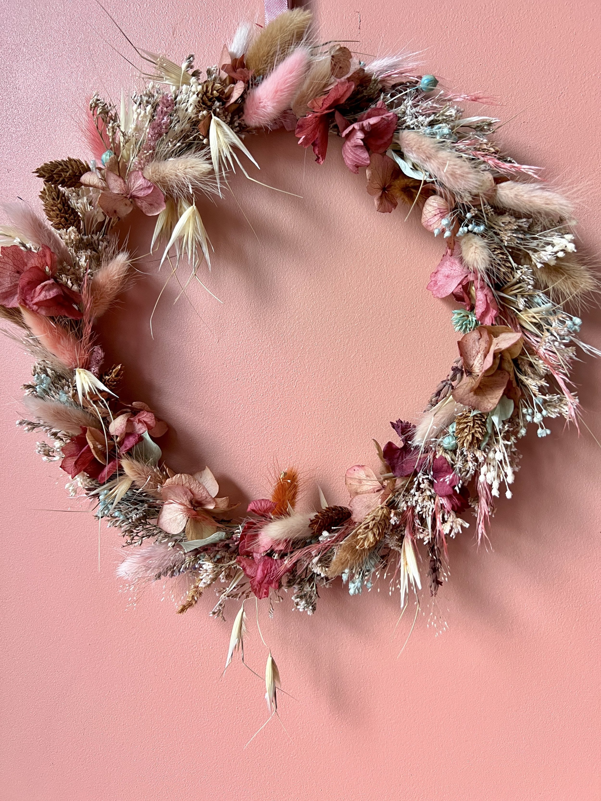 couronne fleurs séchées automnale