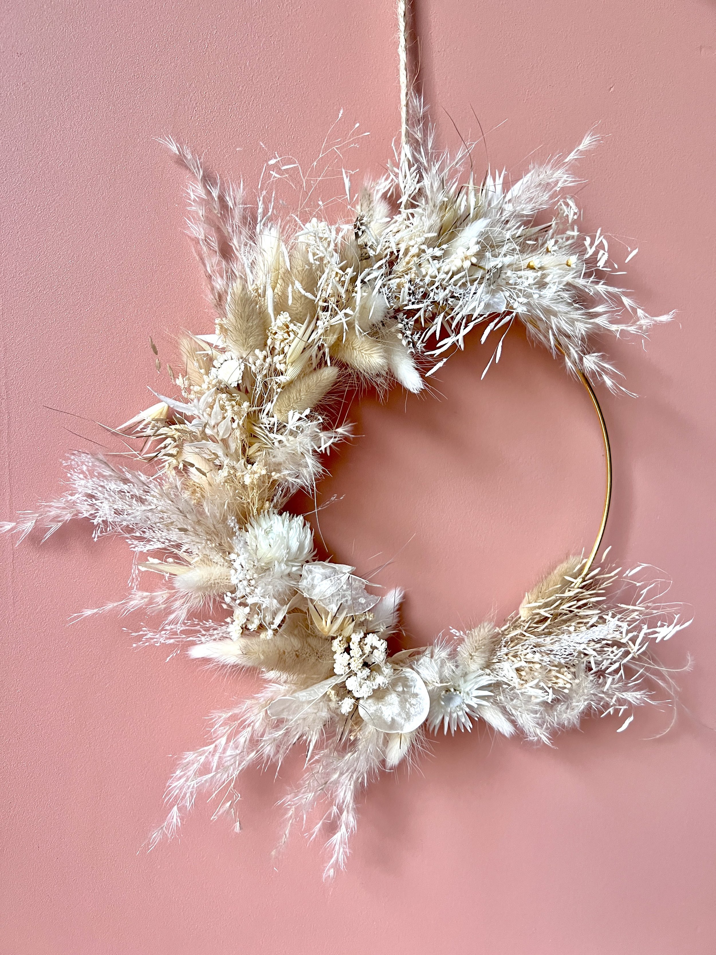 couronne fleurs séchées naturelle