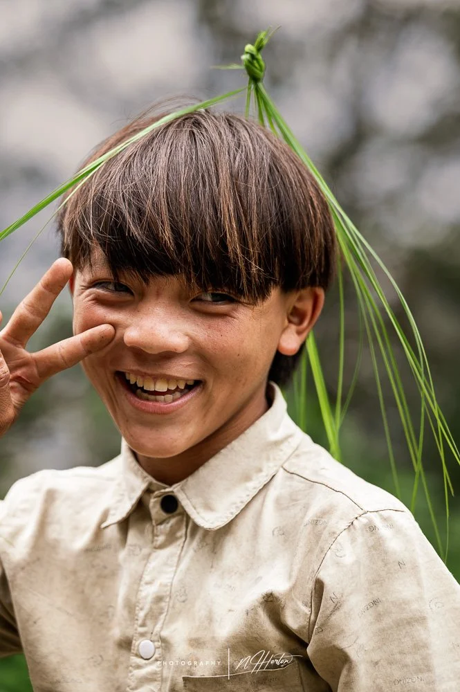 Playful young boy North Vietnam