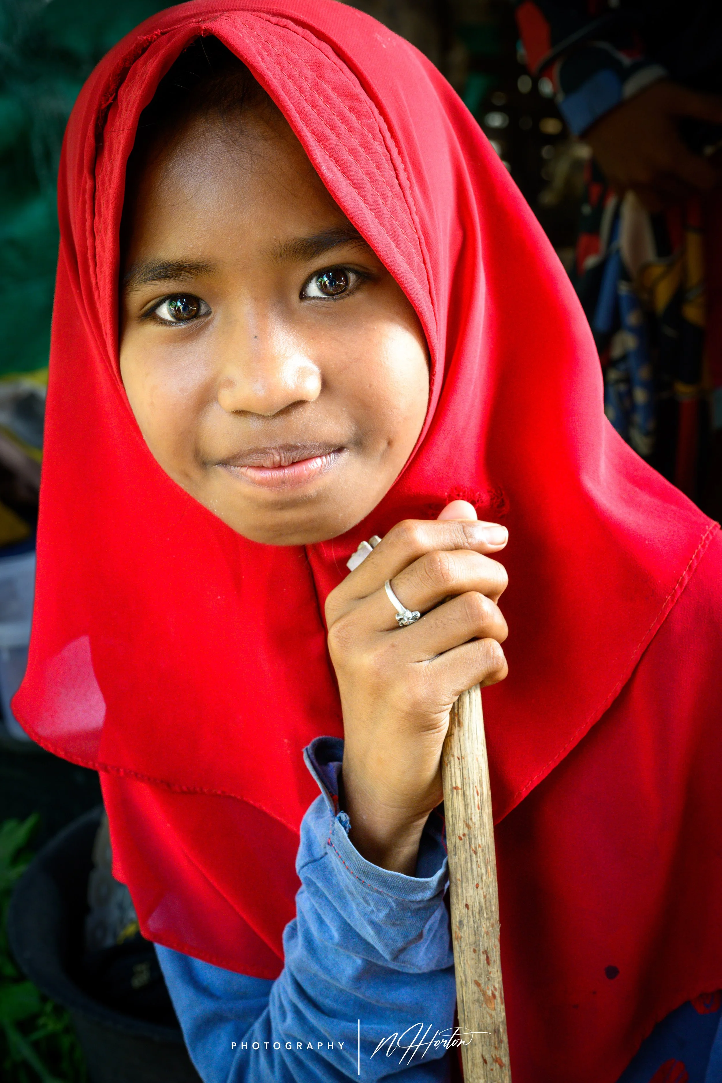 Portrait of Indonesian girl in Sumba