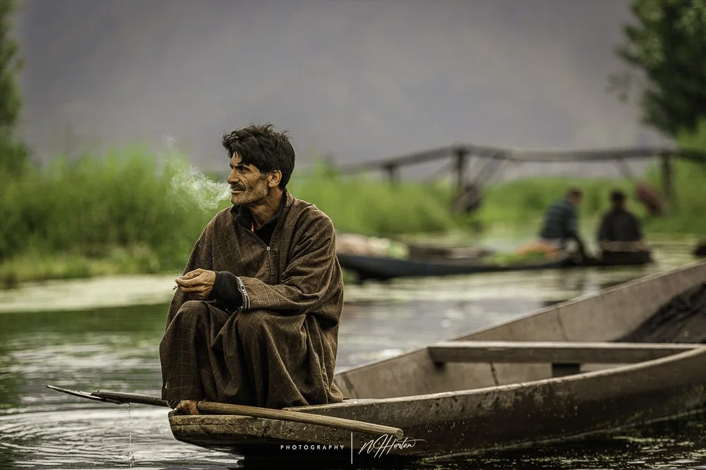 Boat man Dal Lake, Kashmir