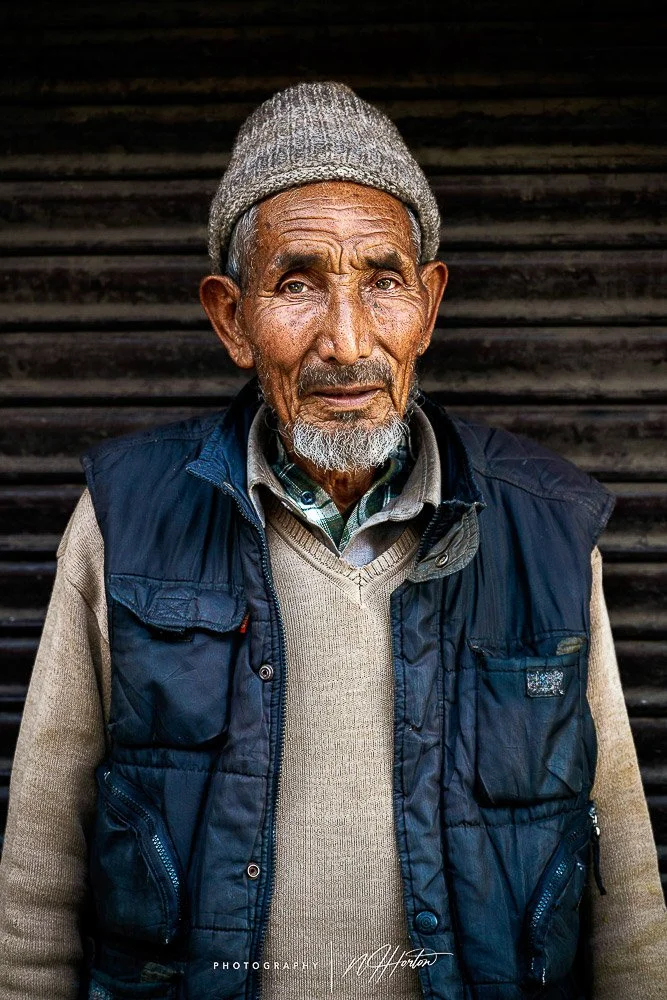 Portrait of man in Kargil Bazar India