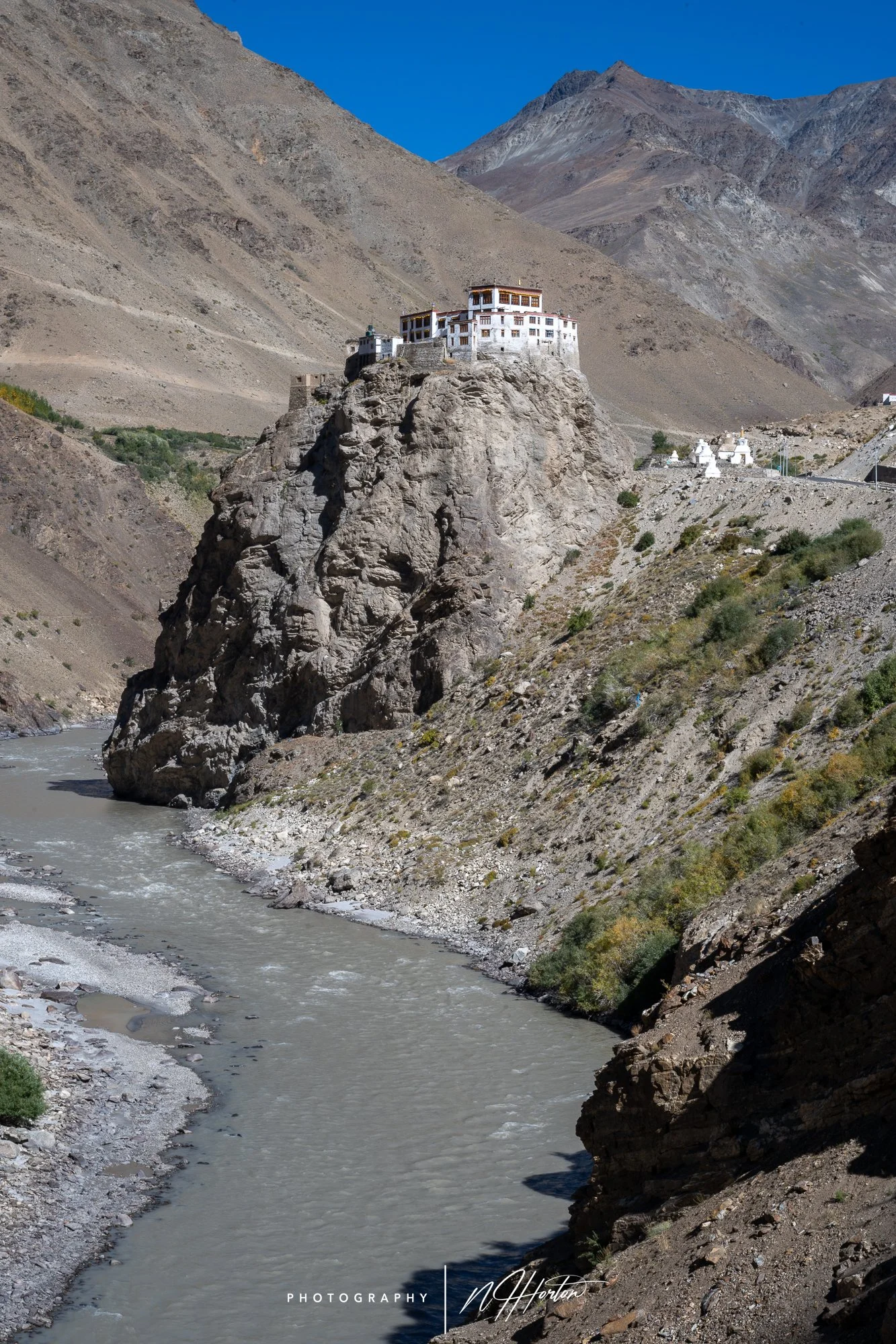 Monastery on rivers edge, Zanskar, Ladakh