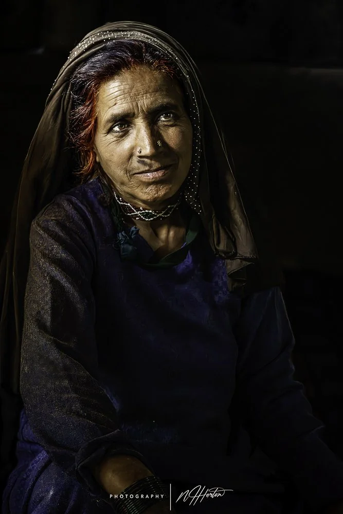Portrait of nomadic lady Kashmir India