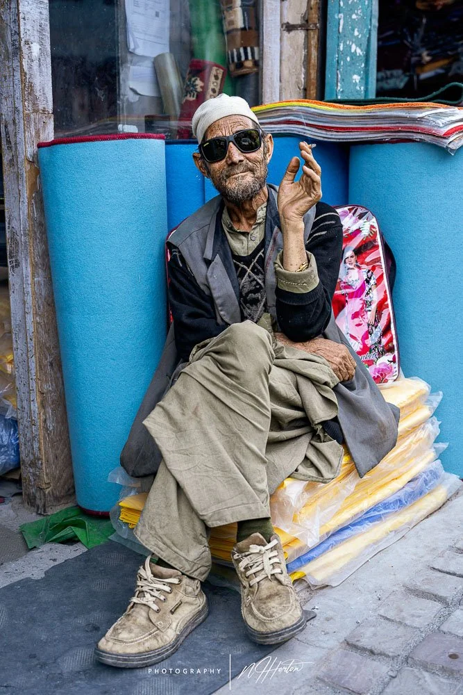 Portrait of man in Kargil Bazar India