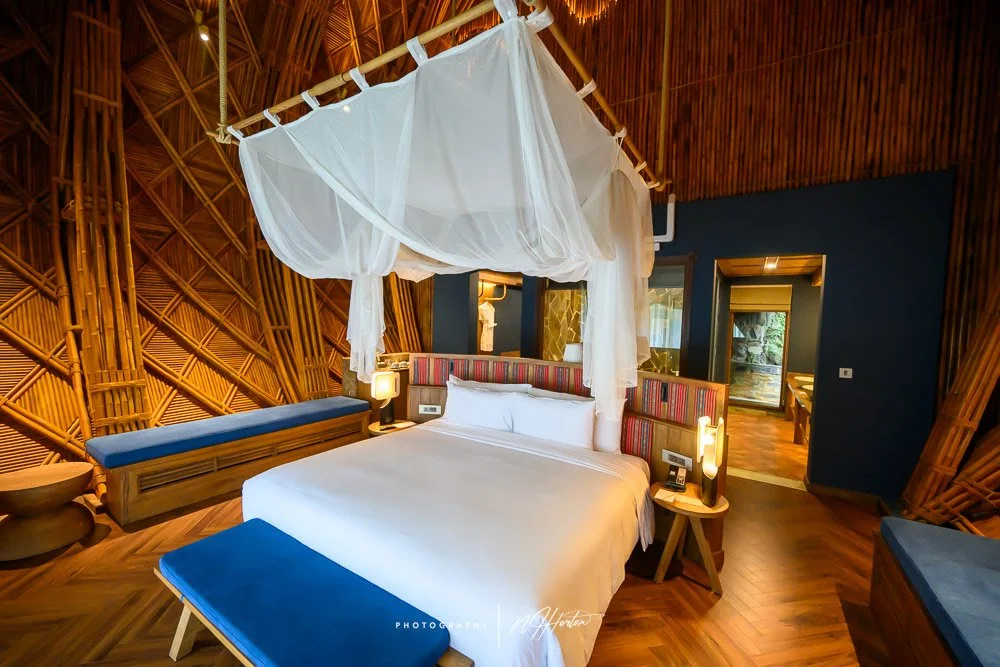 Rustic but cozy bedroom in traditional style Mu Canh Chai