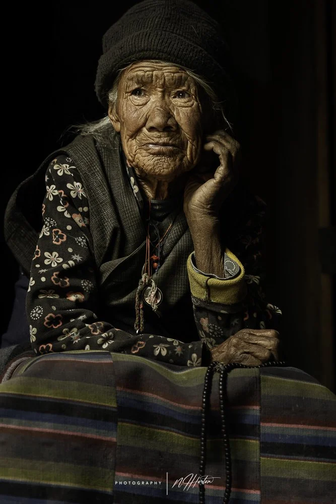 Portrait of lady in Mustang, Nepal