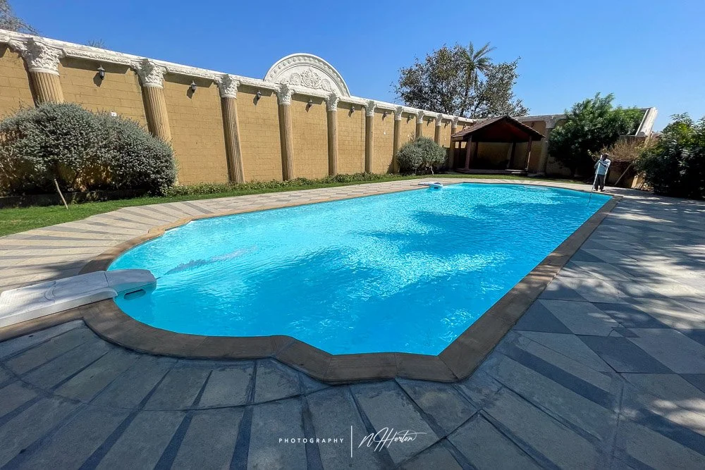 A relaxing swimming pool in Gujarat, India