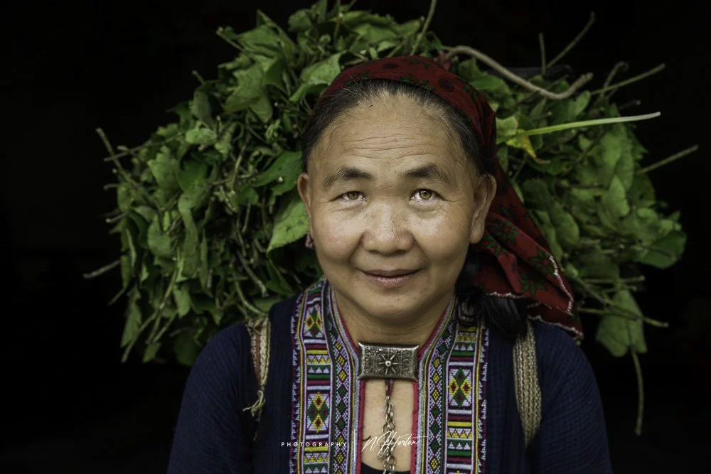 Portrait of lady in small village, Ha Giang, North Vietnam.