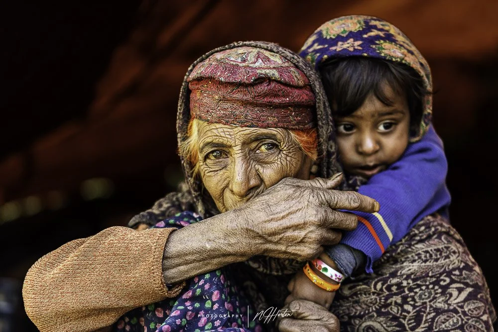 Gujjar grandmother with child