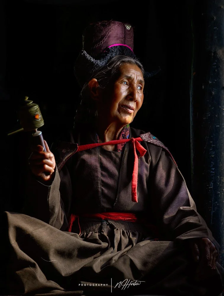Portrait of lady in Nubra Valley in Ladakh