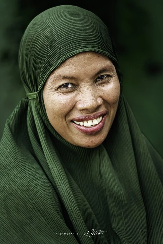Portrait of Muslim lady in Indonesia