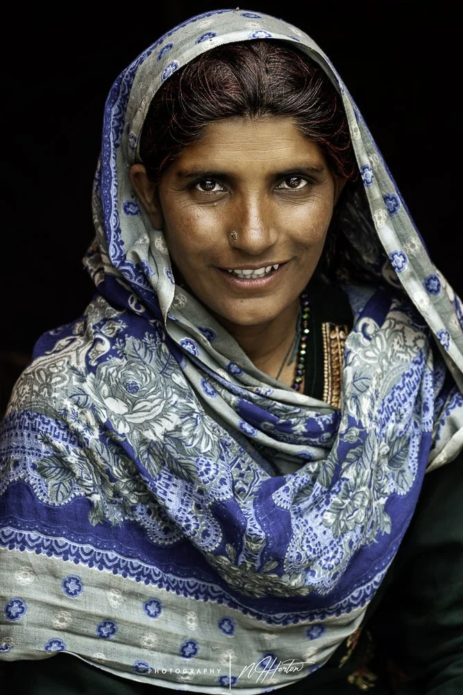 Portrait of nomadic lady Kashmir India