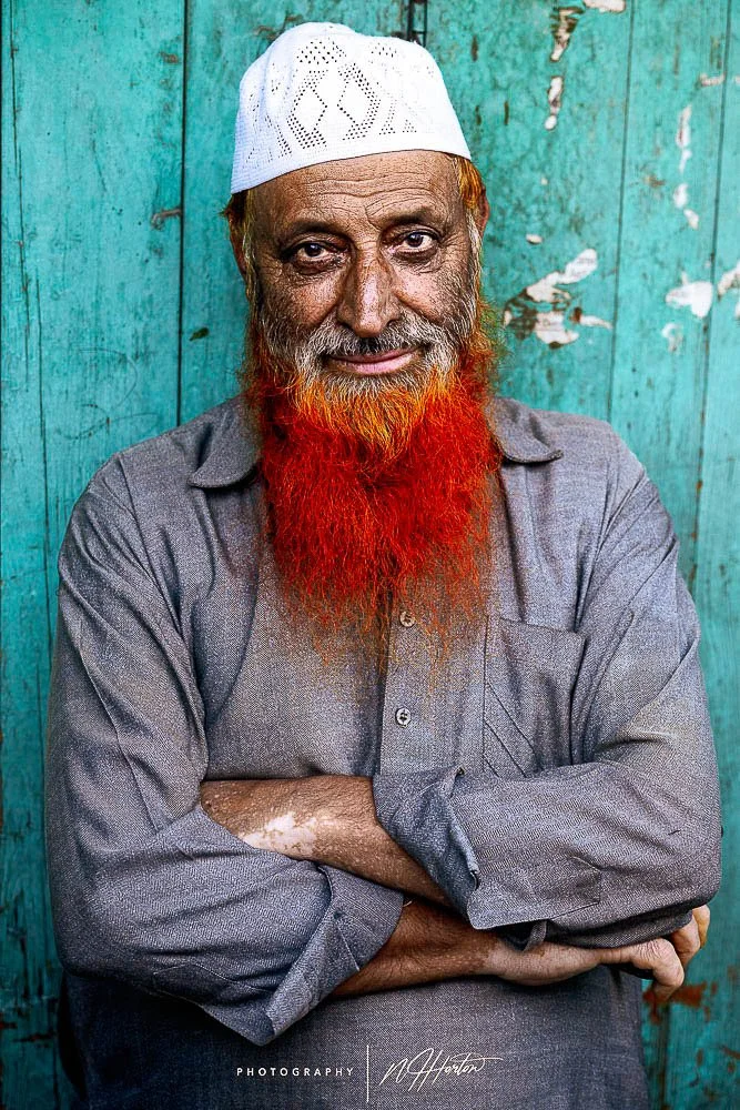 Portrait of man in Kargil Bazar India