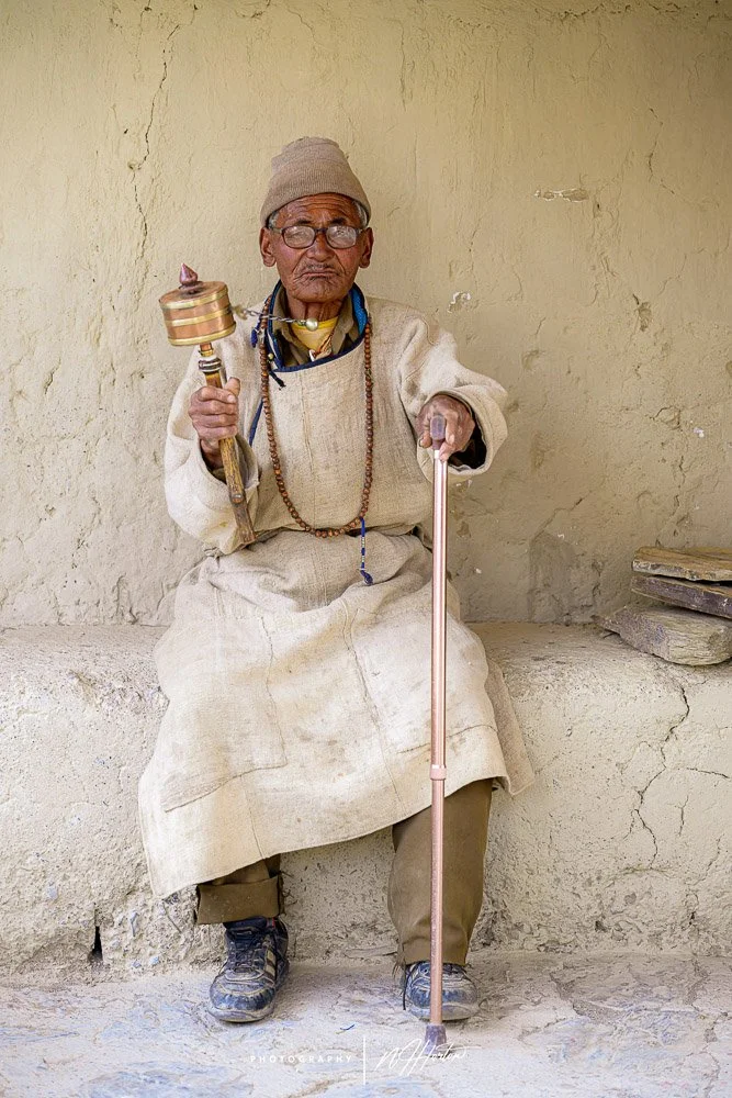 portrait of old man in Lamayuru Ladakh