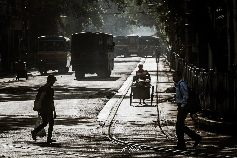 Busy street in Kolkata-India
