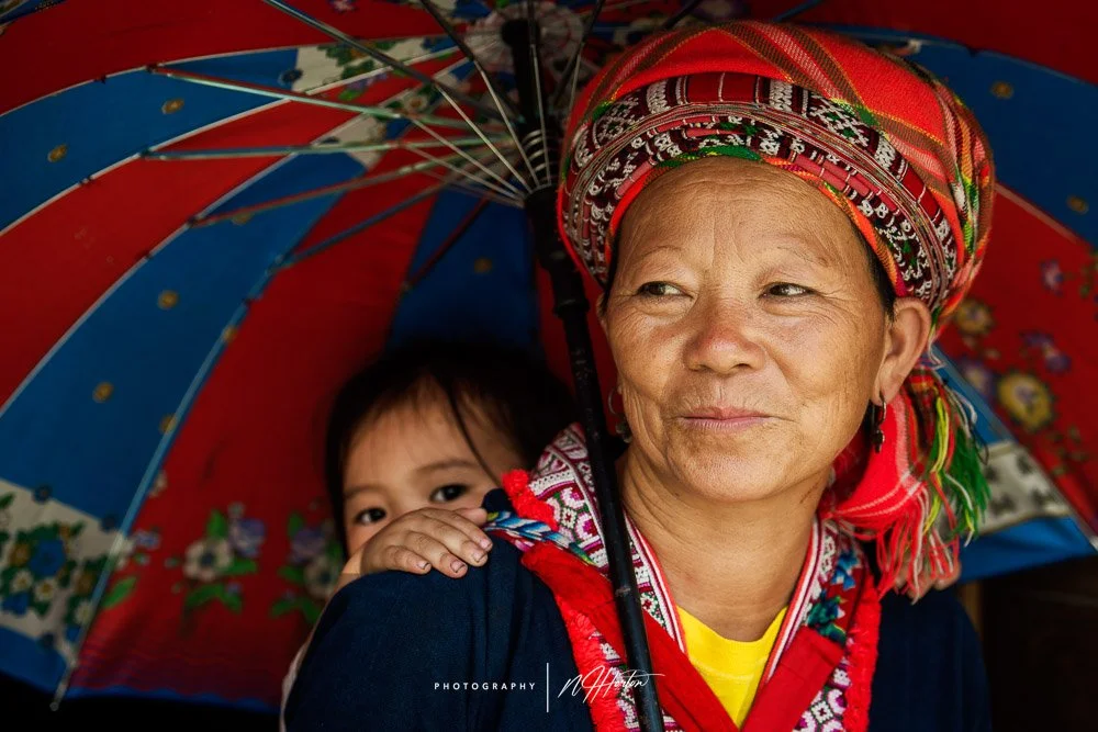 Portrait of lady in small village, Ha Giang, North Vietnam.