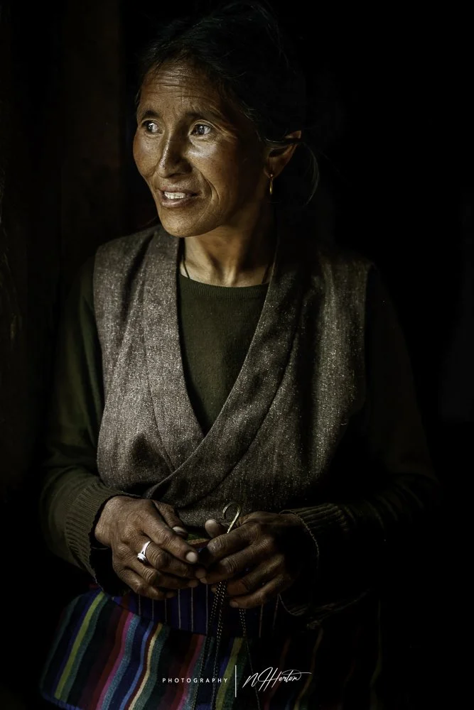 Portrait of lady in Mustang, Nepal