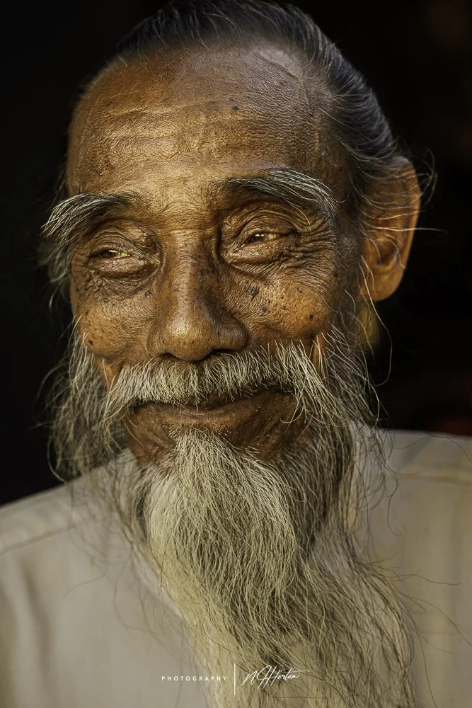 Portrait of old man in Bali, Indonesia