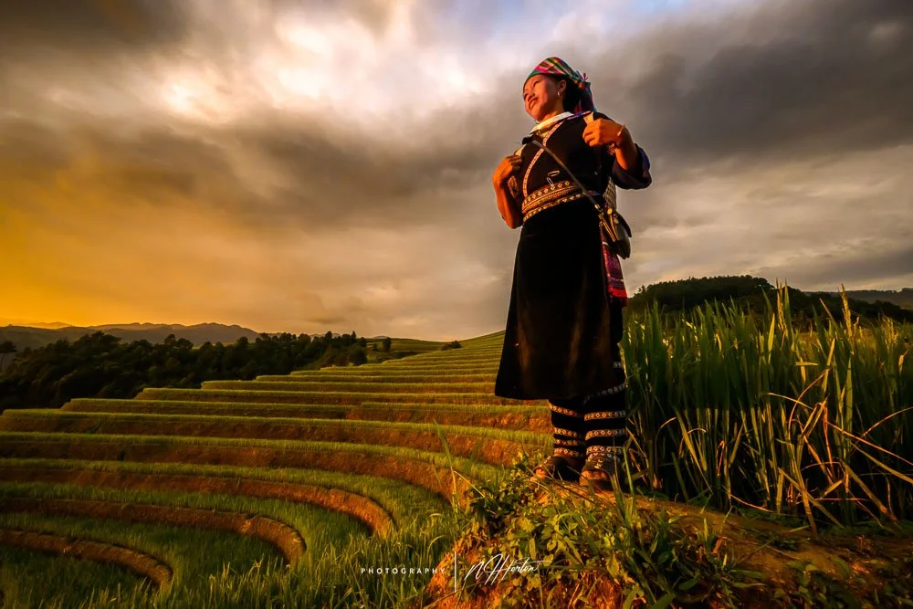 Ethnic minority hilltribe lady in Sapa, North Vietnam.