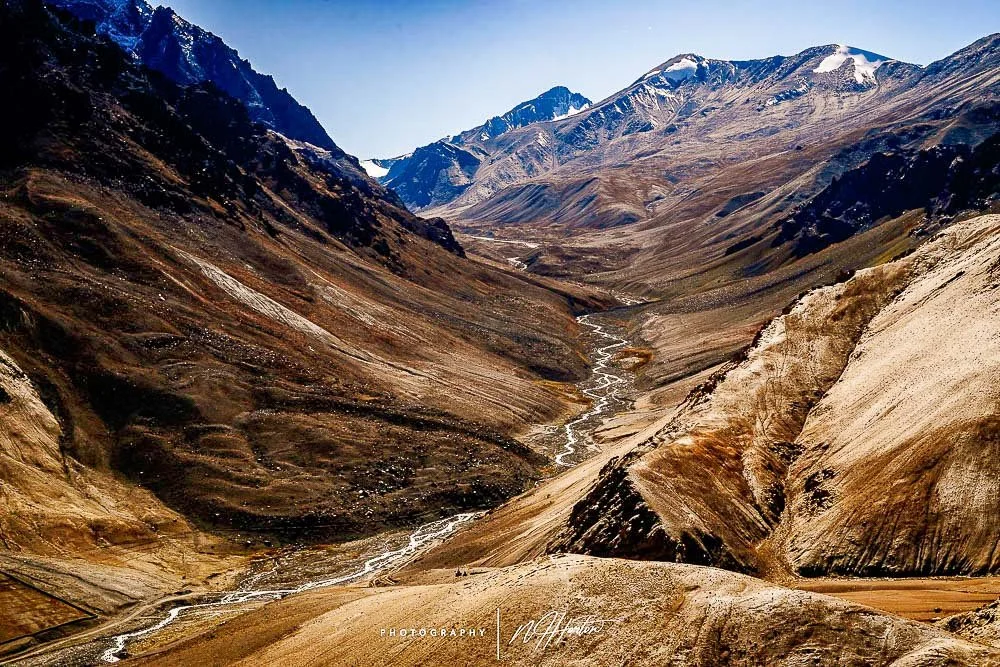 Beautiful deep valley, in Zanskar, India.