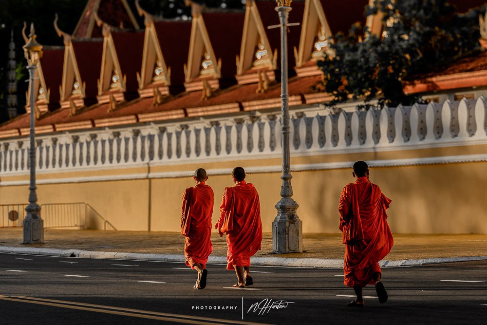 Royal Palace at sunset in Phnom Penh, Cambodia.