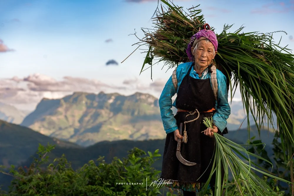 Ethnic minority hilltribe lady in North Vietnam.