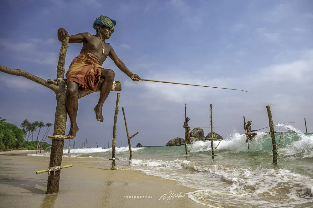 Famous-stilt-fishermen- at- Ahangama-Sri-Lanka