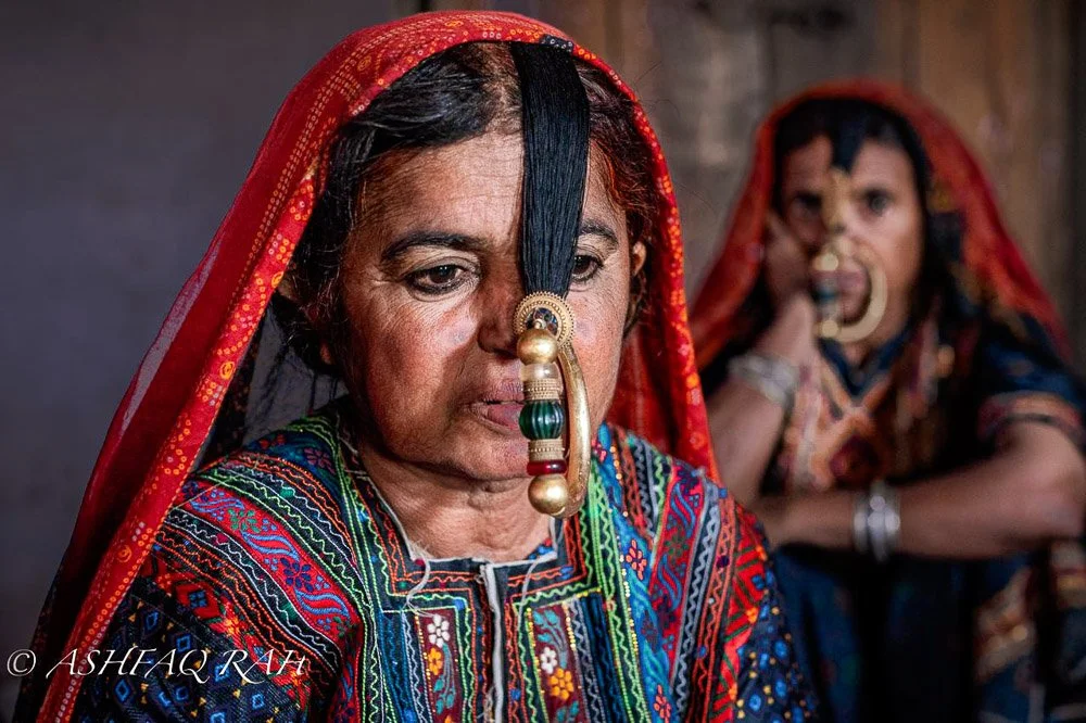 Portrait of Dhaneta Jat ladies, Rural Kutch, Gujarat, India