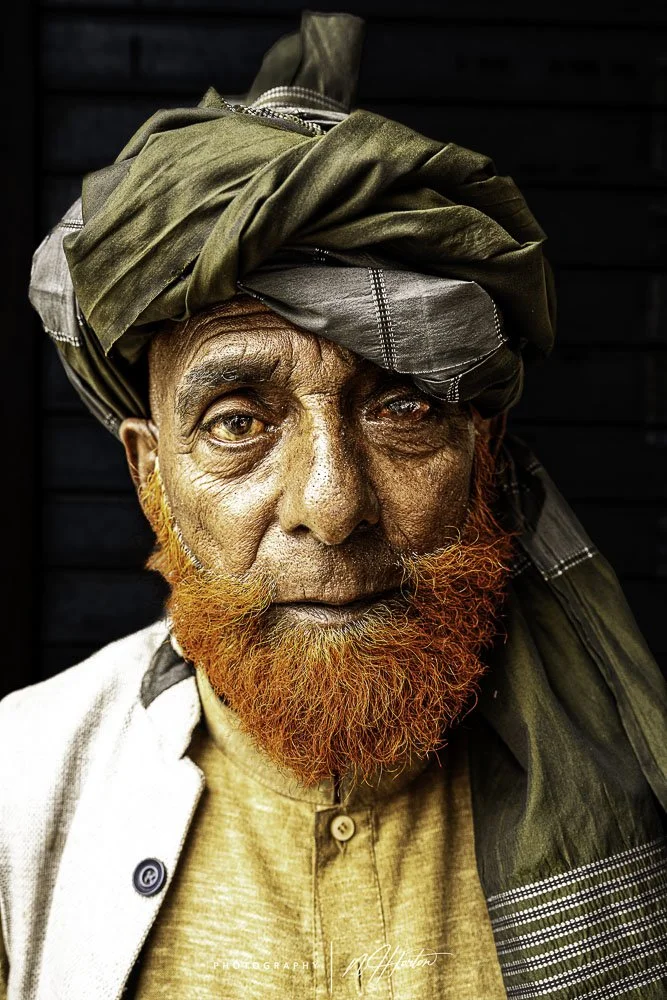 Kashmir portrait of man with red beard