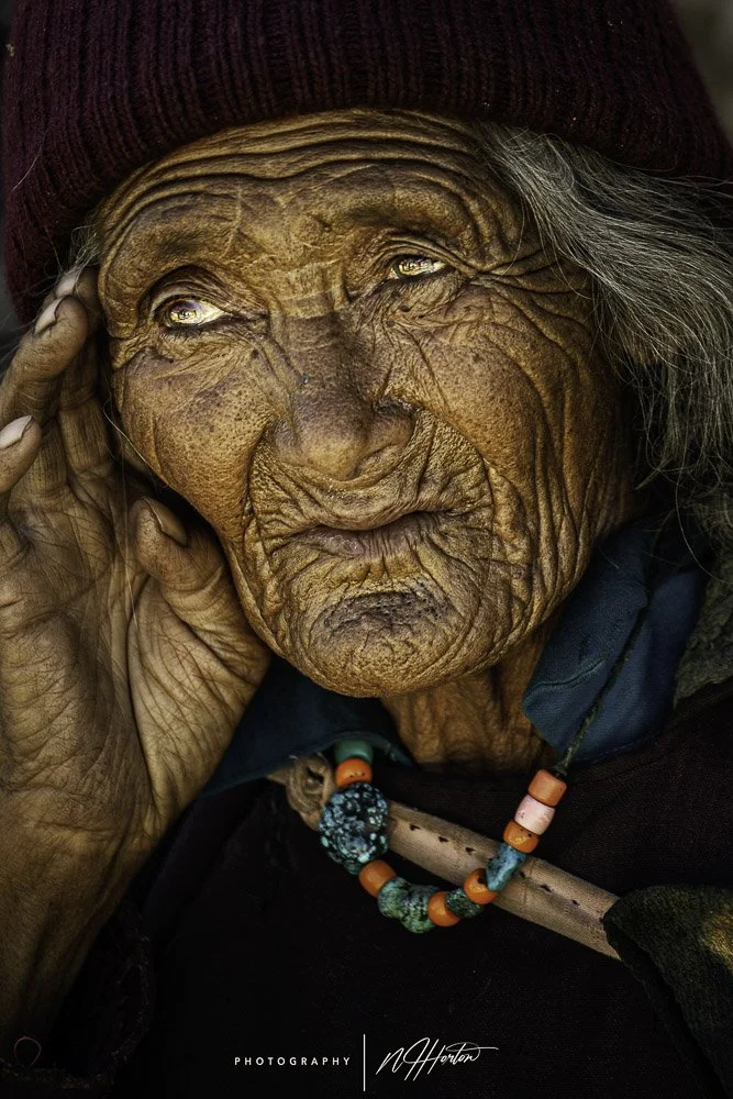 Portrait of old lady Zanskar India