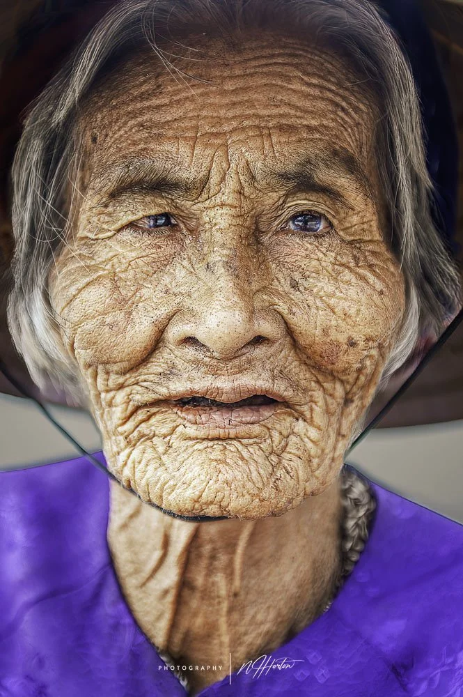 Portrait of old lady, Mekong Delta, Vietnam.