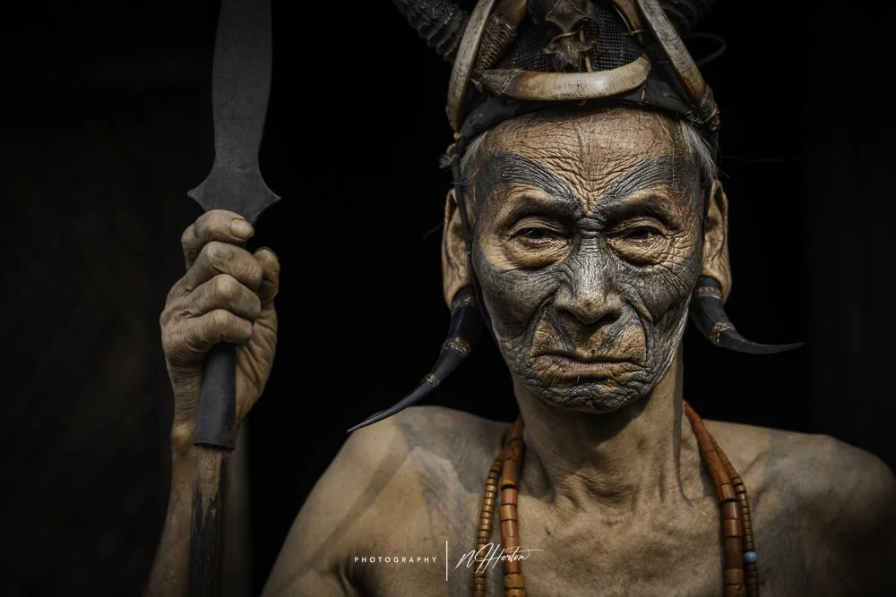 Head-hunter-Konyak-village-Longwa-Nagaland-India