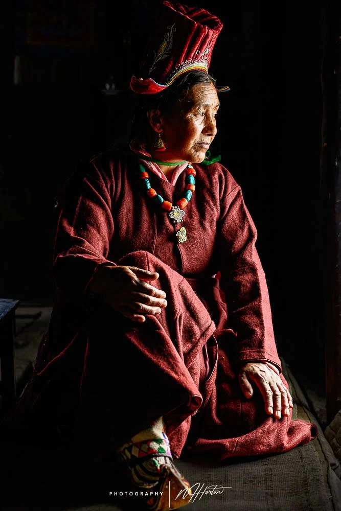 Portrait of lady in Teggar Village in Ladakh