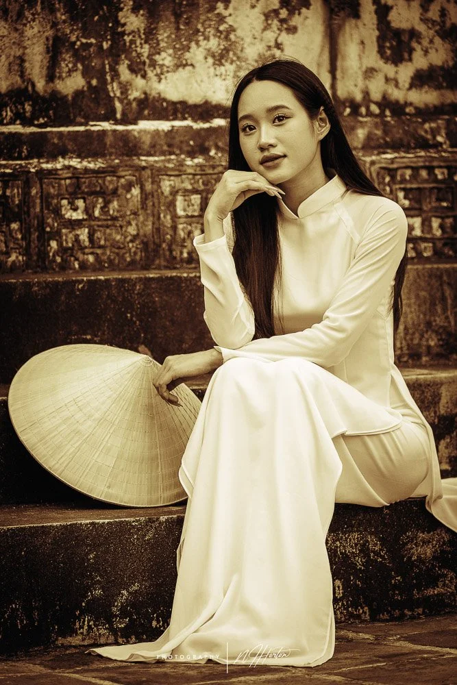 Portrait of young lady, Hue, Vietnam.