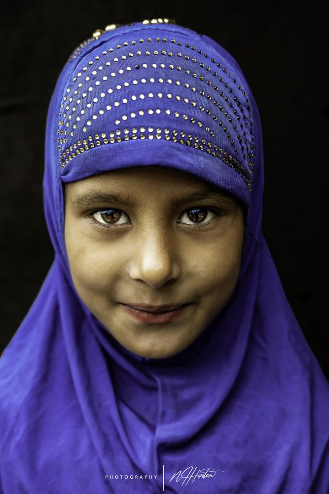 Portrait of muslim girl in Kashmir India