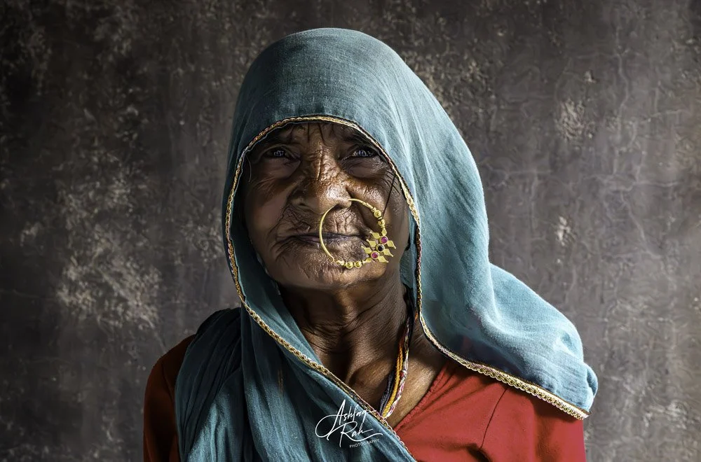 Portrait of woman in Rajasthan, India