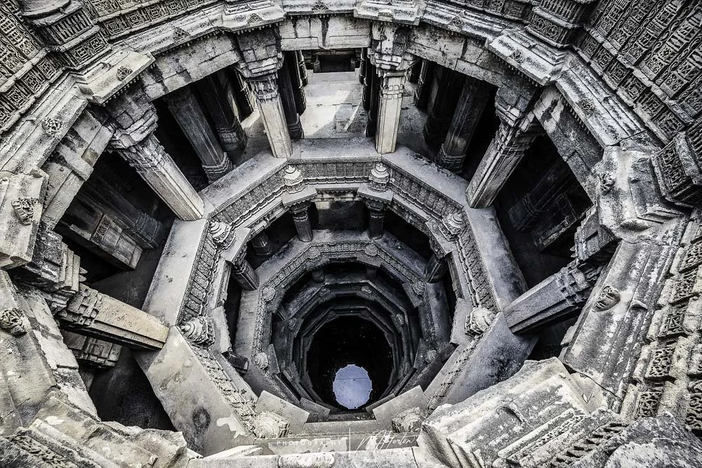 Circular stepwell Gujarat India