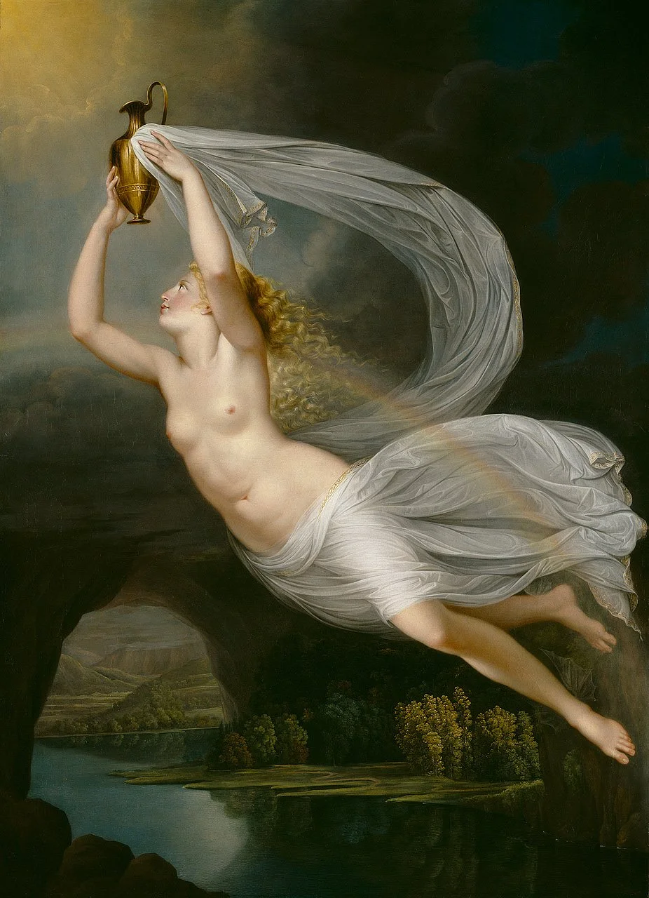 GUY HEAD 
(English, 1753-1800)
Iris Carrying the Water of the River Styx to Olympus for the Gods to Swear By