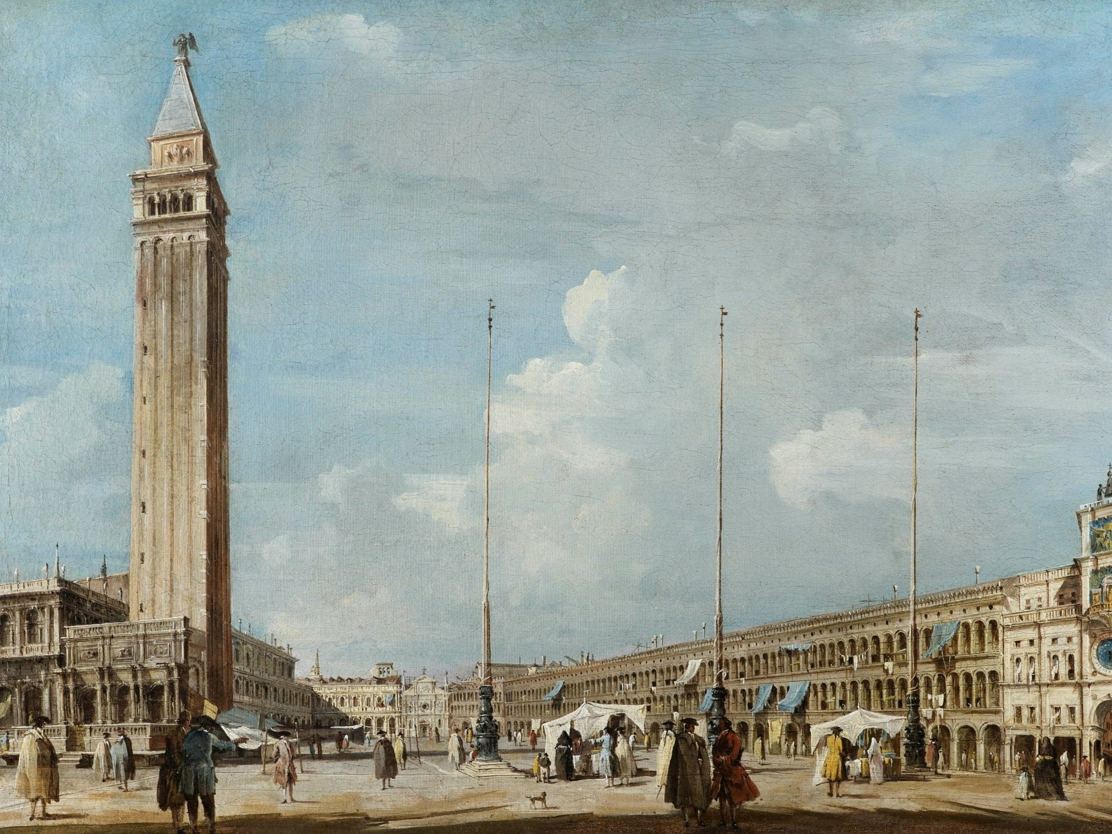 FRANCESCO GUARDI  
(Venice 1712 – 1793)
The Piazza San Marco, Venice, looking West from the Basilica
