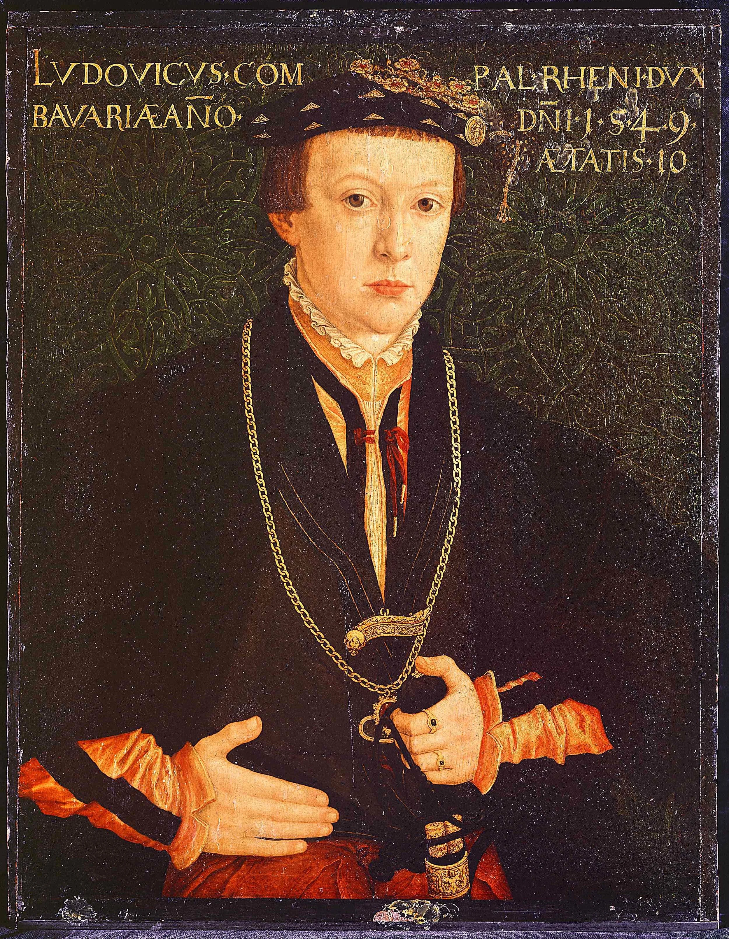 HANS BESSER
(Aachen c. 1505/10 – ? after 1558)
Portrait of Count Palatine Ludwig, later Elector Ludwig VI, aged ten