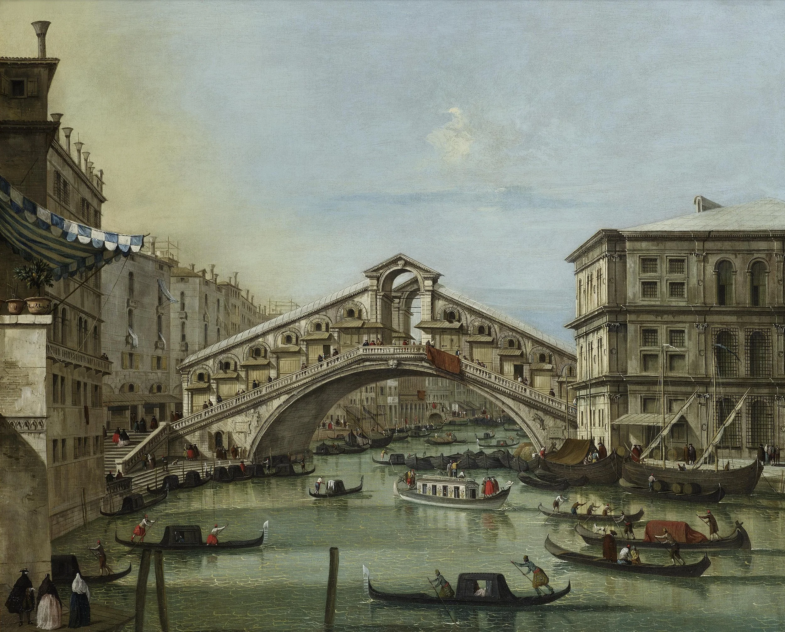 FRANCESCO GUARDI (Venice 1712 - 1793) Venice: The Grand Canal with the Rialto Bridge and the Palazzo dei Camerlenghi 