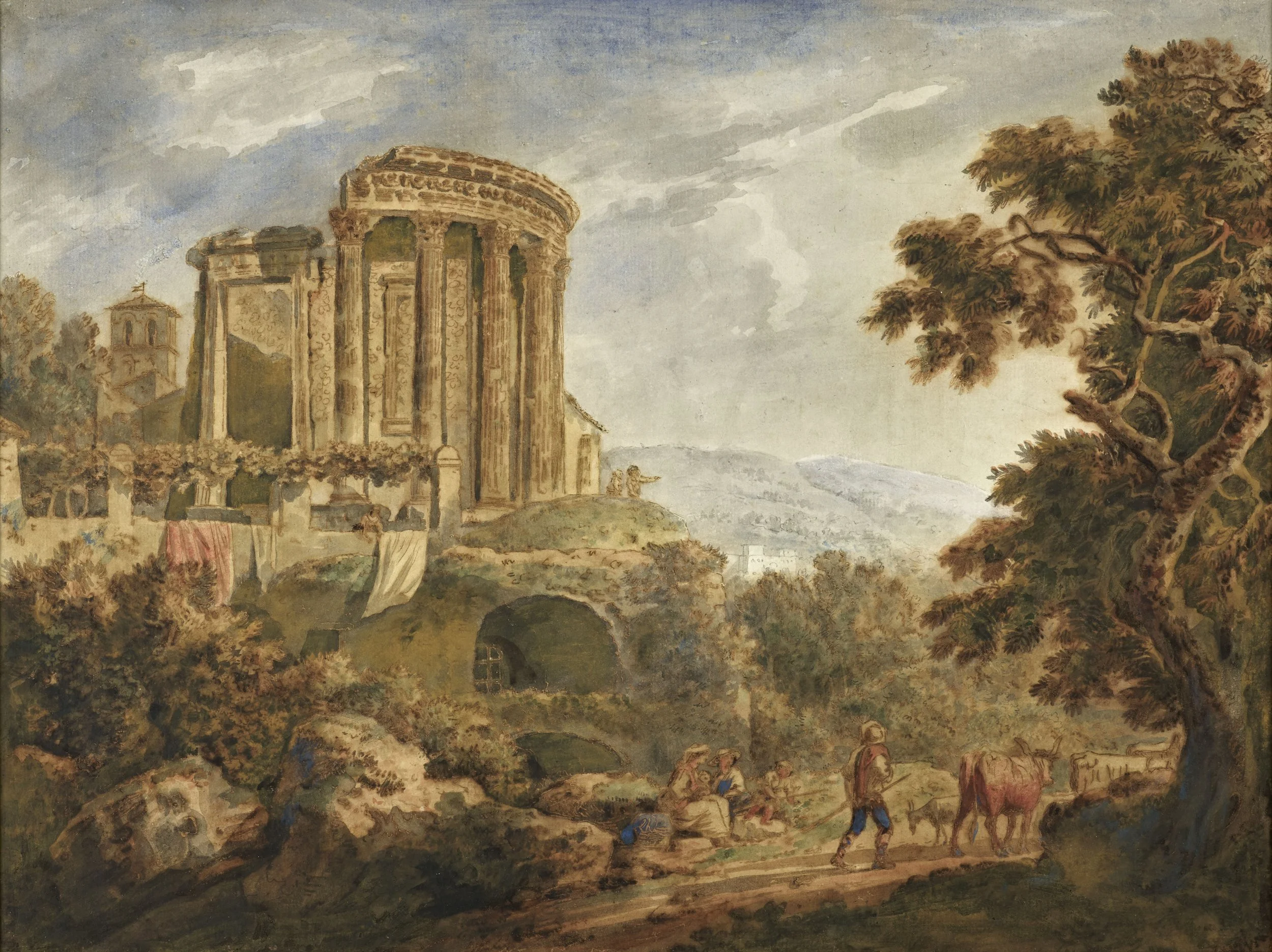 CARLO LABRUZZI (Rome 1748 - 1817 Perugia) The Temple of Vestal at Tivoli 