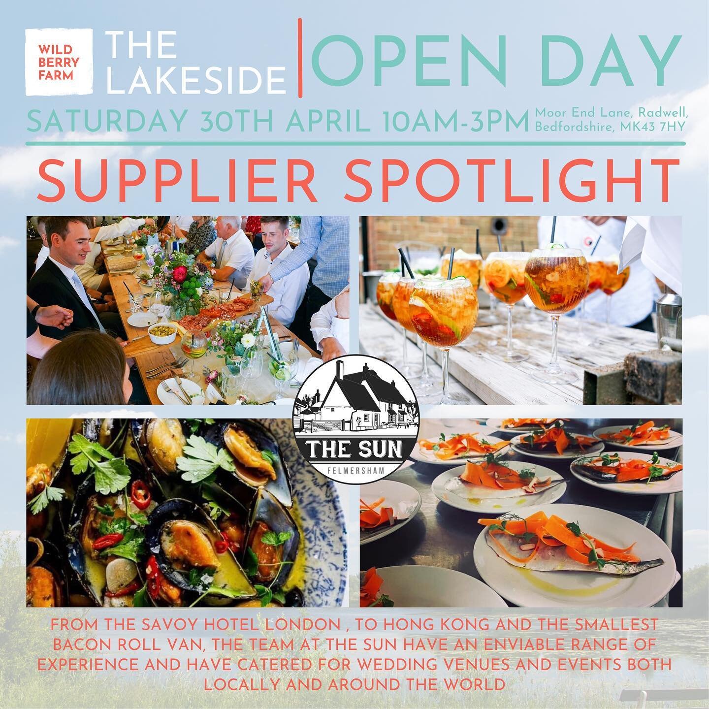 Supplier Spotlight 🍽 | We&rsquo;re excited to have our preferred catering supplier, the team from @thesunfelmersham back at The Lakeside for our open day on the 30th April.

If you&rsquo;re local to North Bedfordshire you&rsquo;ll know about the ama